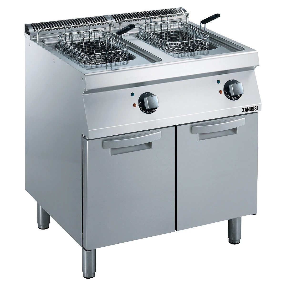 Zanussi EVO700 fritstående elfriture med to brønde à 15 liter og underskab