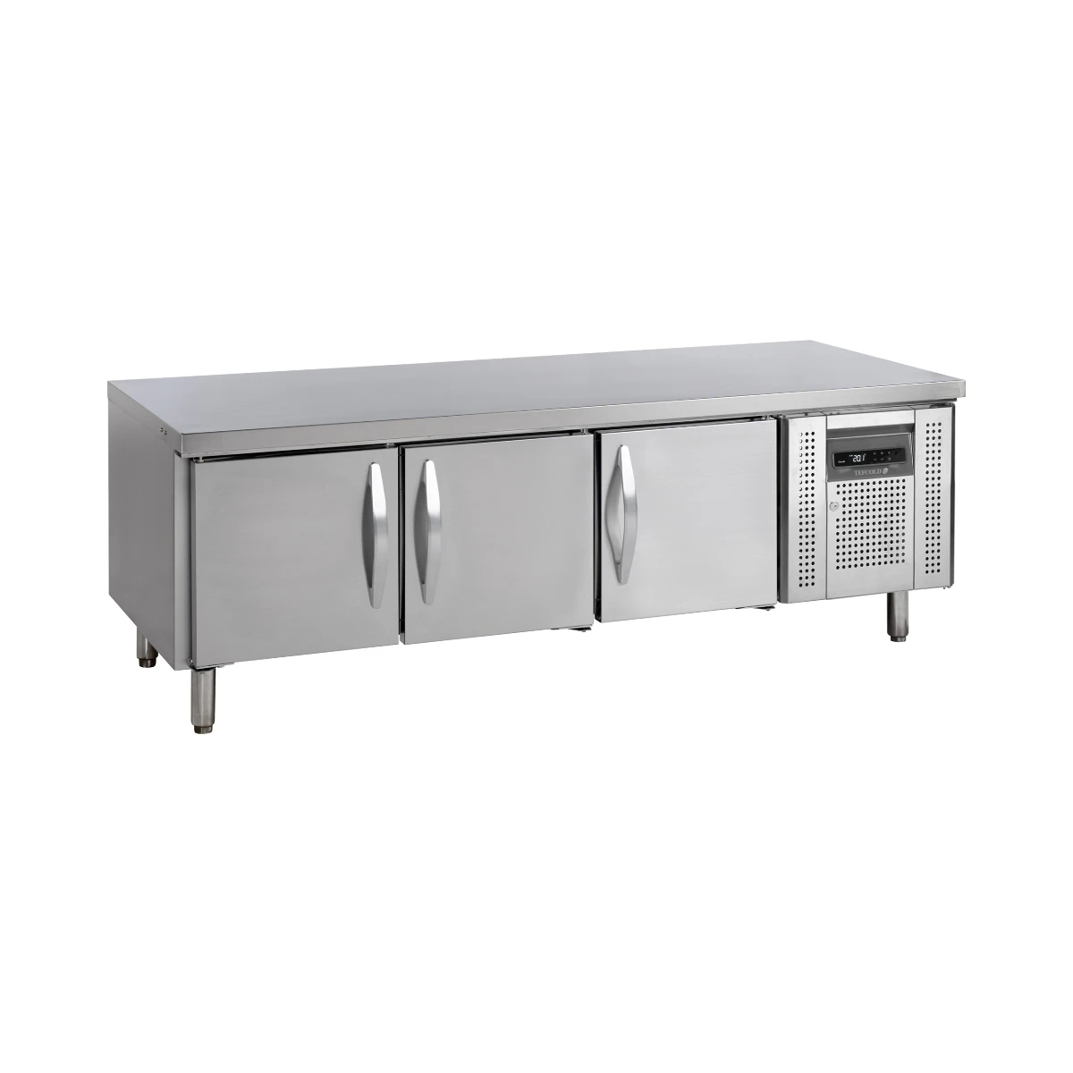 Rustfri lavt kølebord GN1/1 UC5310 Tefcold, set forfra
