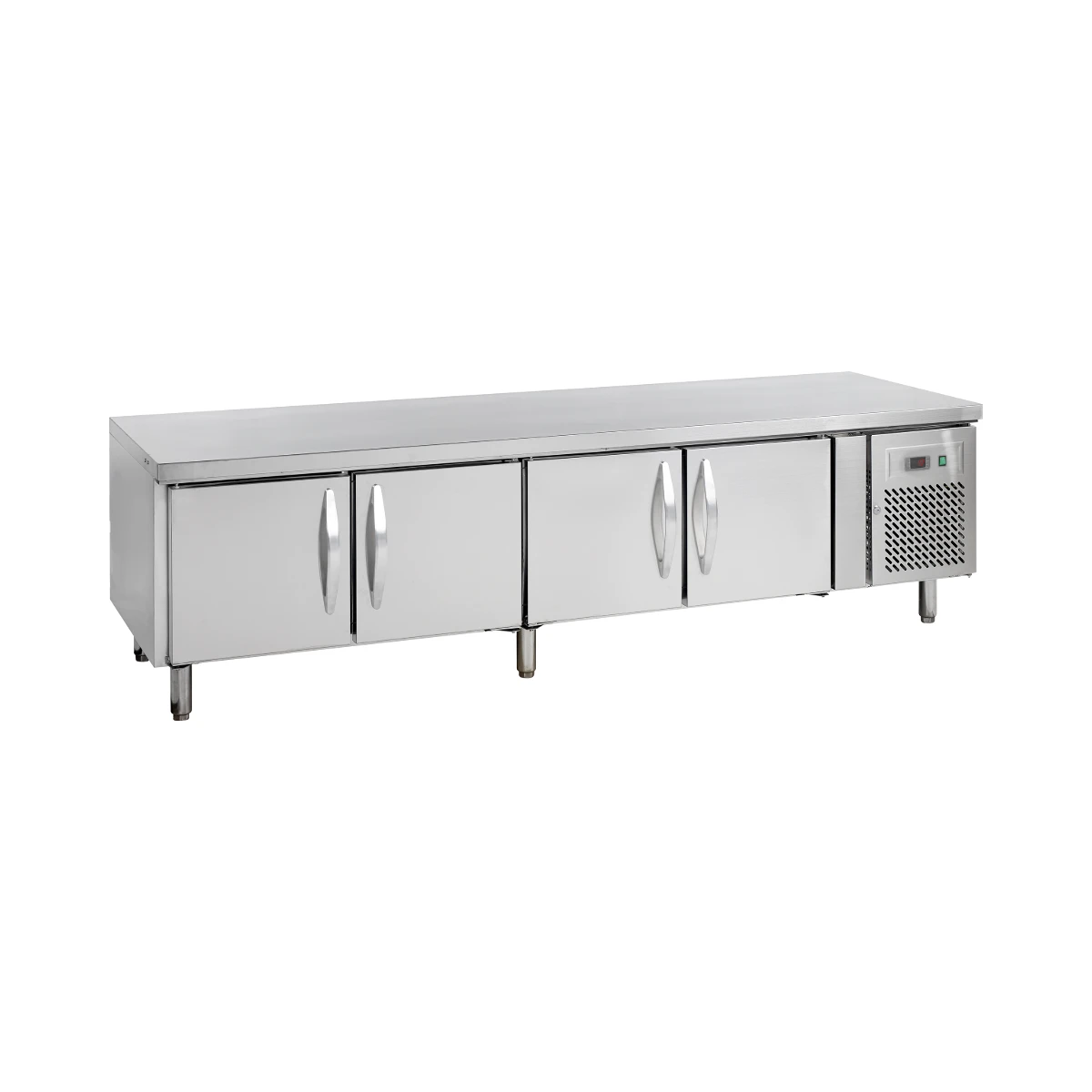 Rustfri lavt kølebord GN1/1 UC5410 Tefcold, set forfra