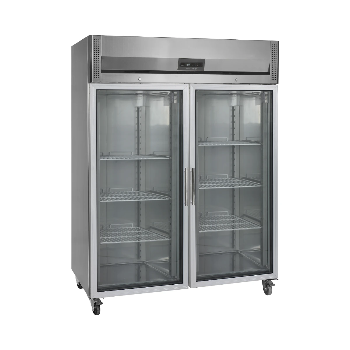 Rustfri køleskab GN2/1 RK1420G Tefcold, set forfra