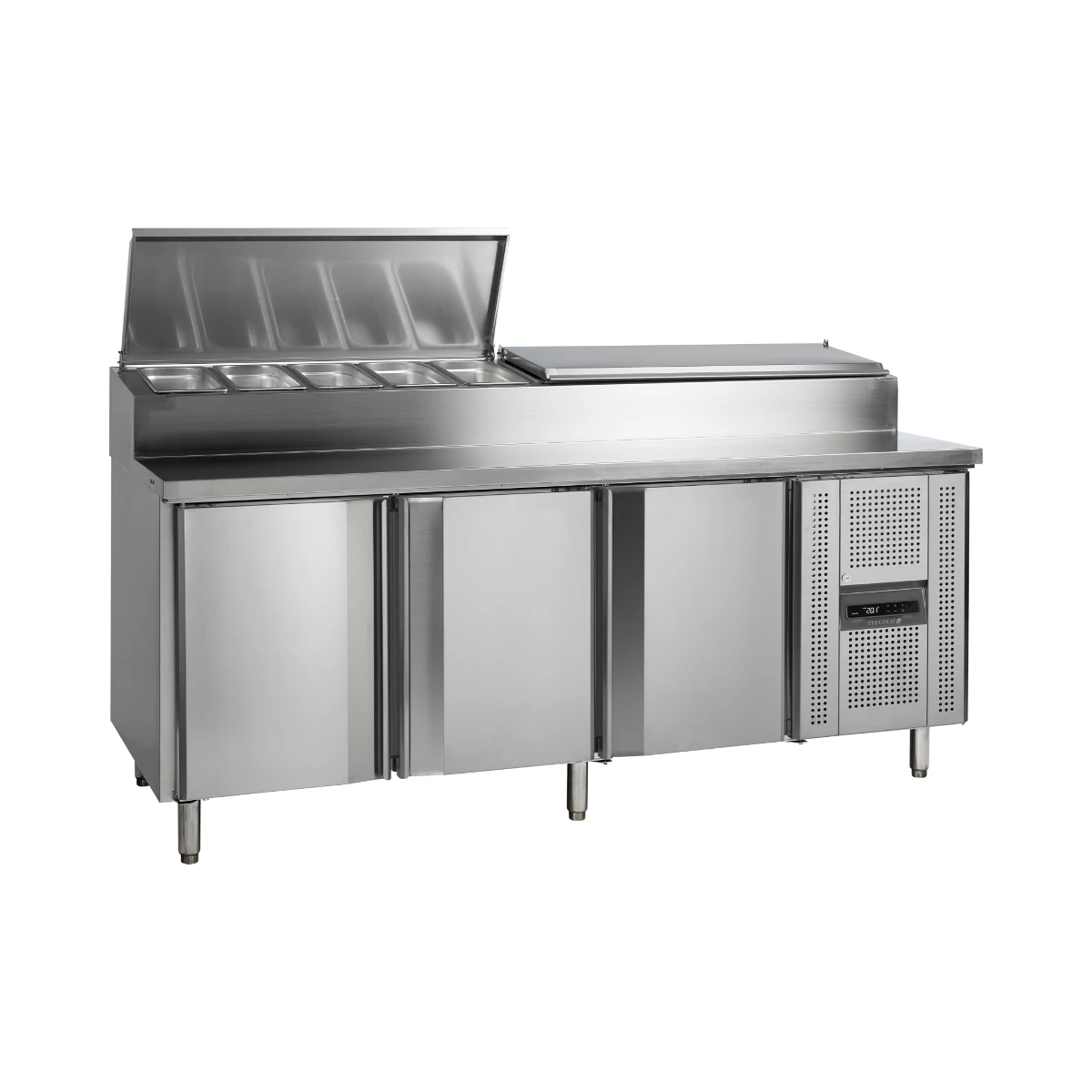 Rustfri sandwichbord SS8300 Tefcold, set forfra