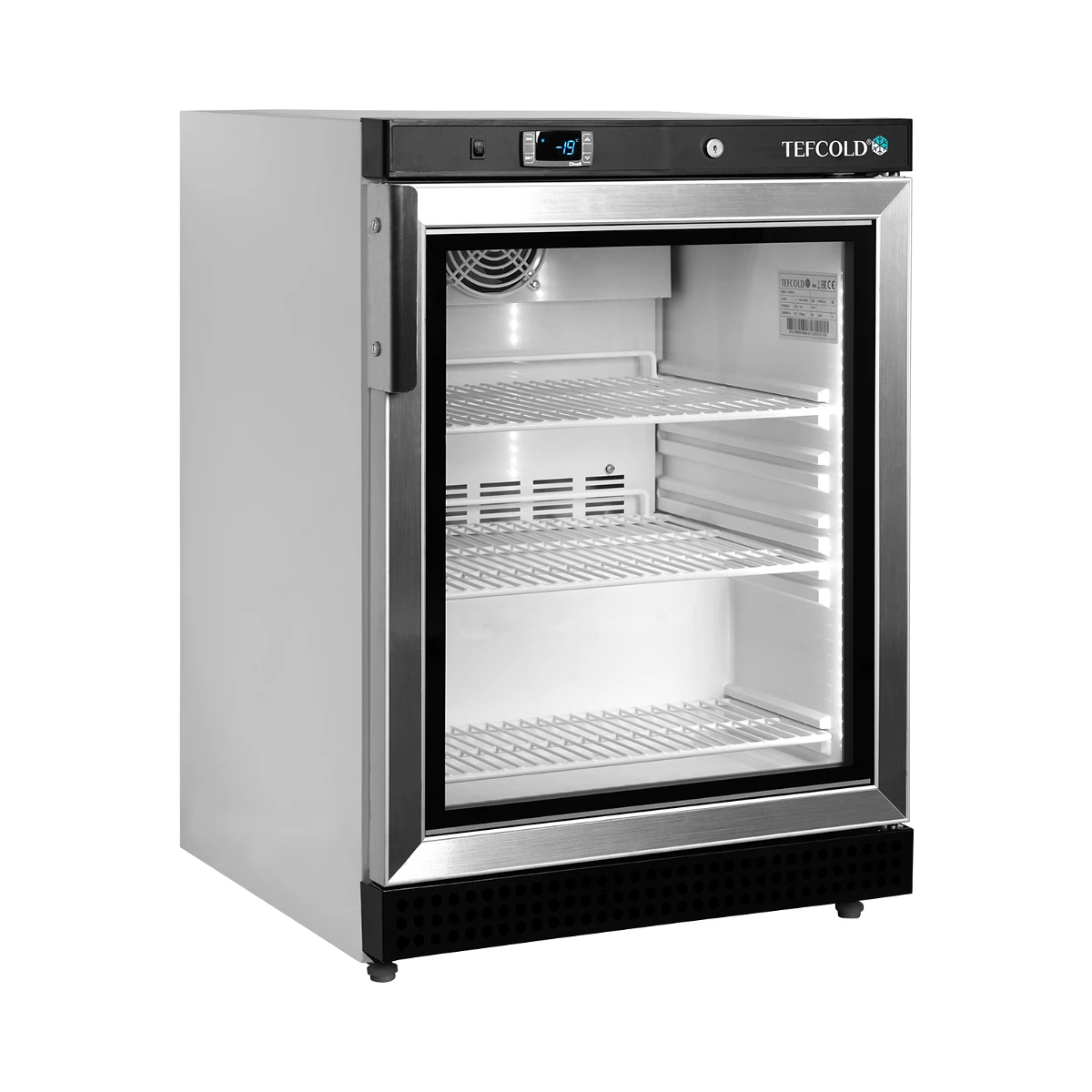 Display fryser UF200VG Tefcold, set forfra