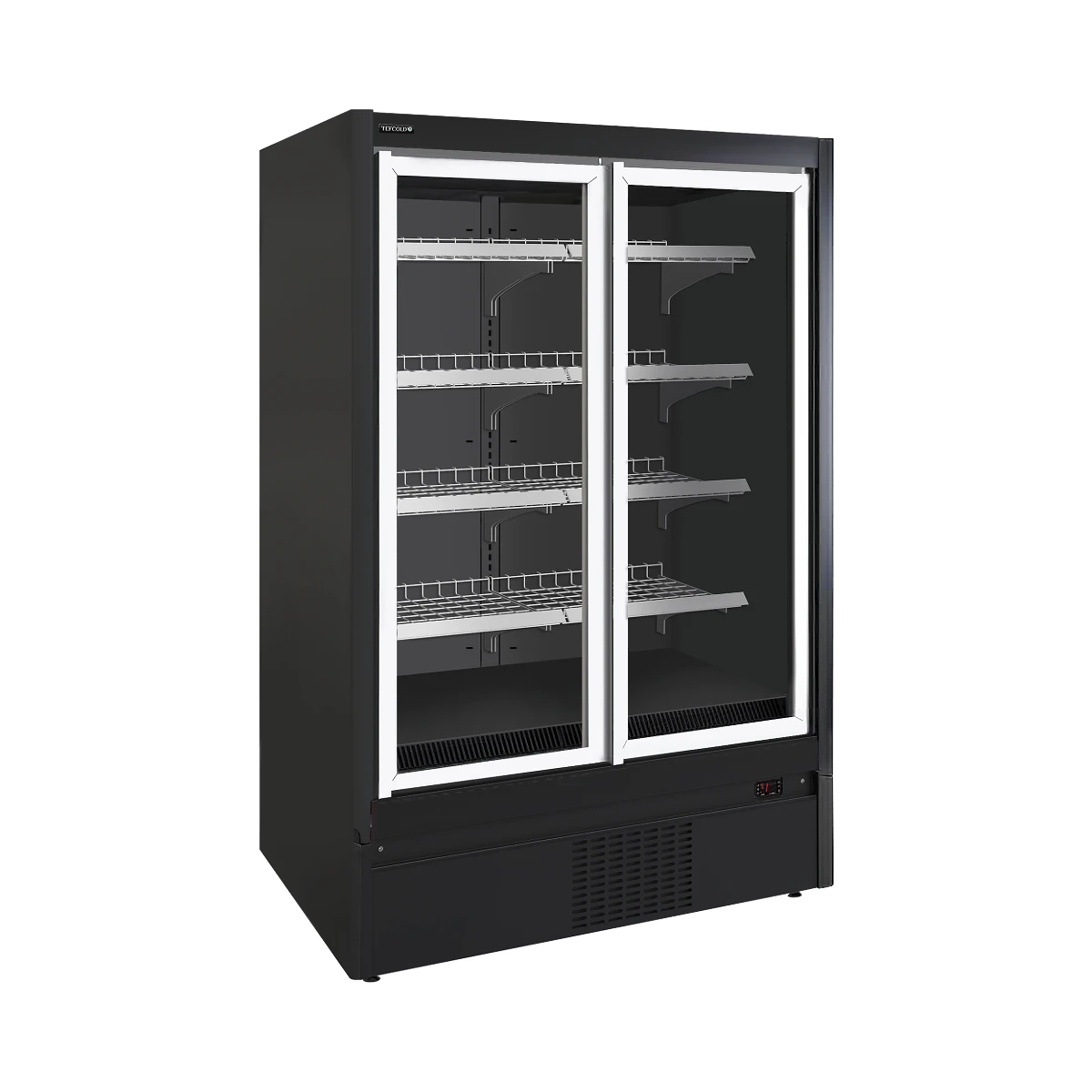 Multideck fryser til supermarked EXTRA1250FD Tefcold, set forfra