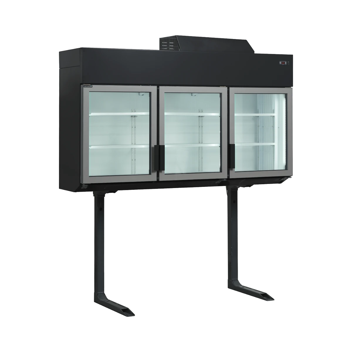 Displayfryser/køler, væg MTF210B Tefcold, set forfra