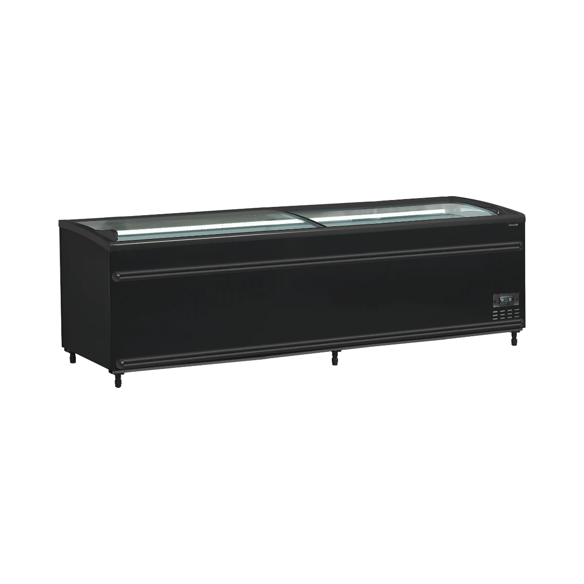 Supermarkedskøler / fryser i sort SFI250B, CF VS Tefcold, set forfra