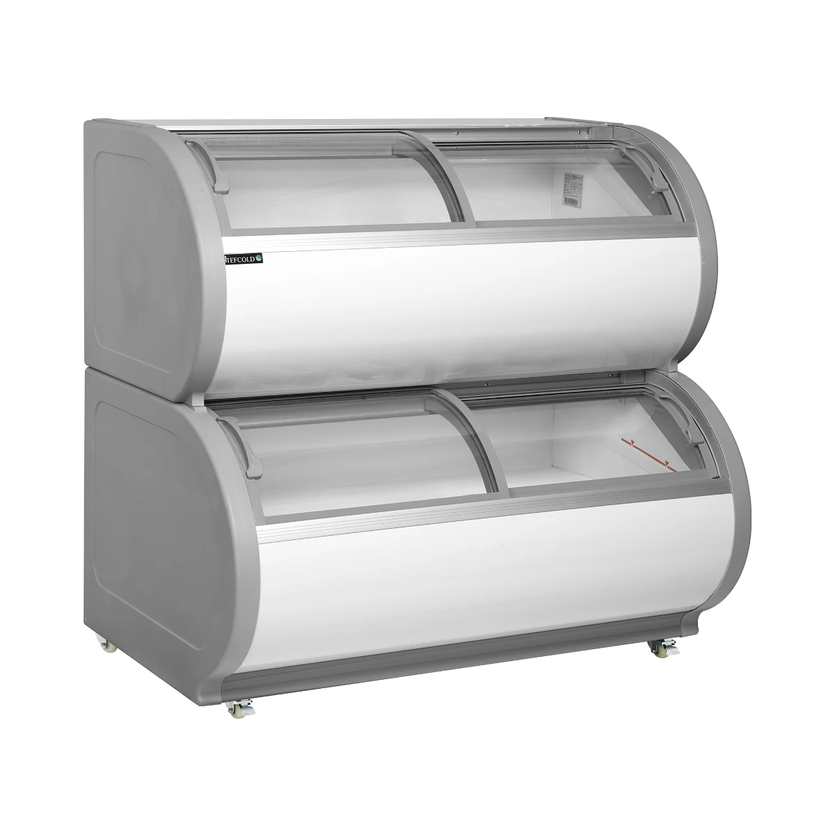 Displayfryser i to niveauer TD500 Tefcold, set forfra