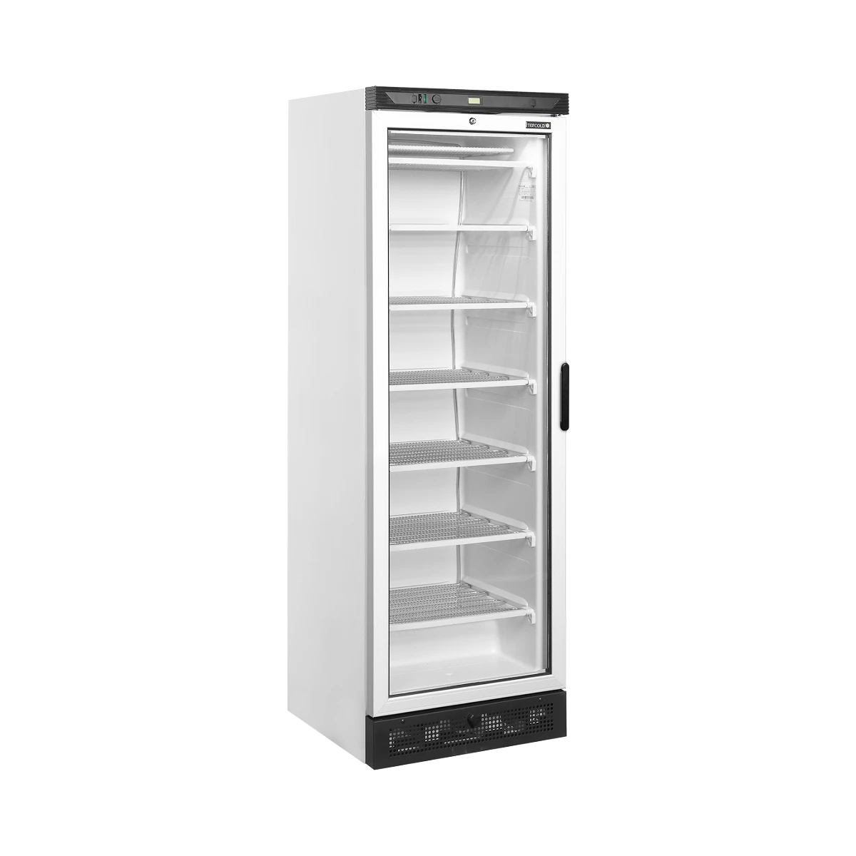 Display fryser, venstrehængt dør UFFS371G L/H Tefcold, set forfra