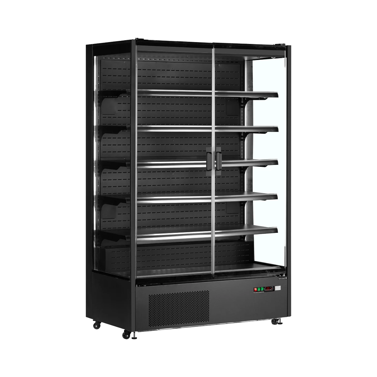 Multideck køler til supermarked PC1250B Tefcold, set forfra