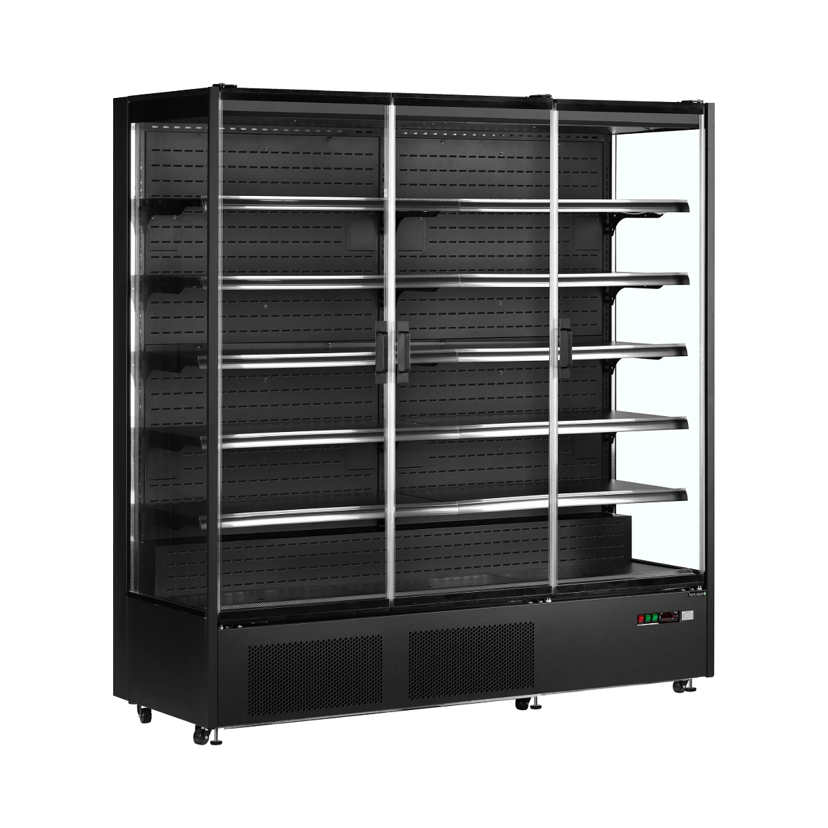 Multideck køler til supermarked PC1870B Tefcold, set forfra
