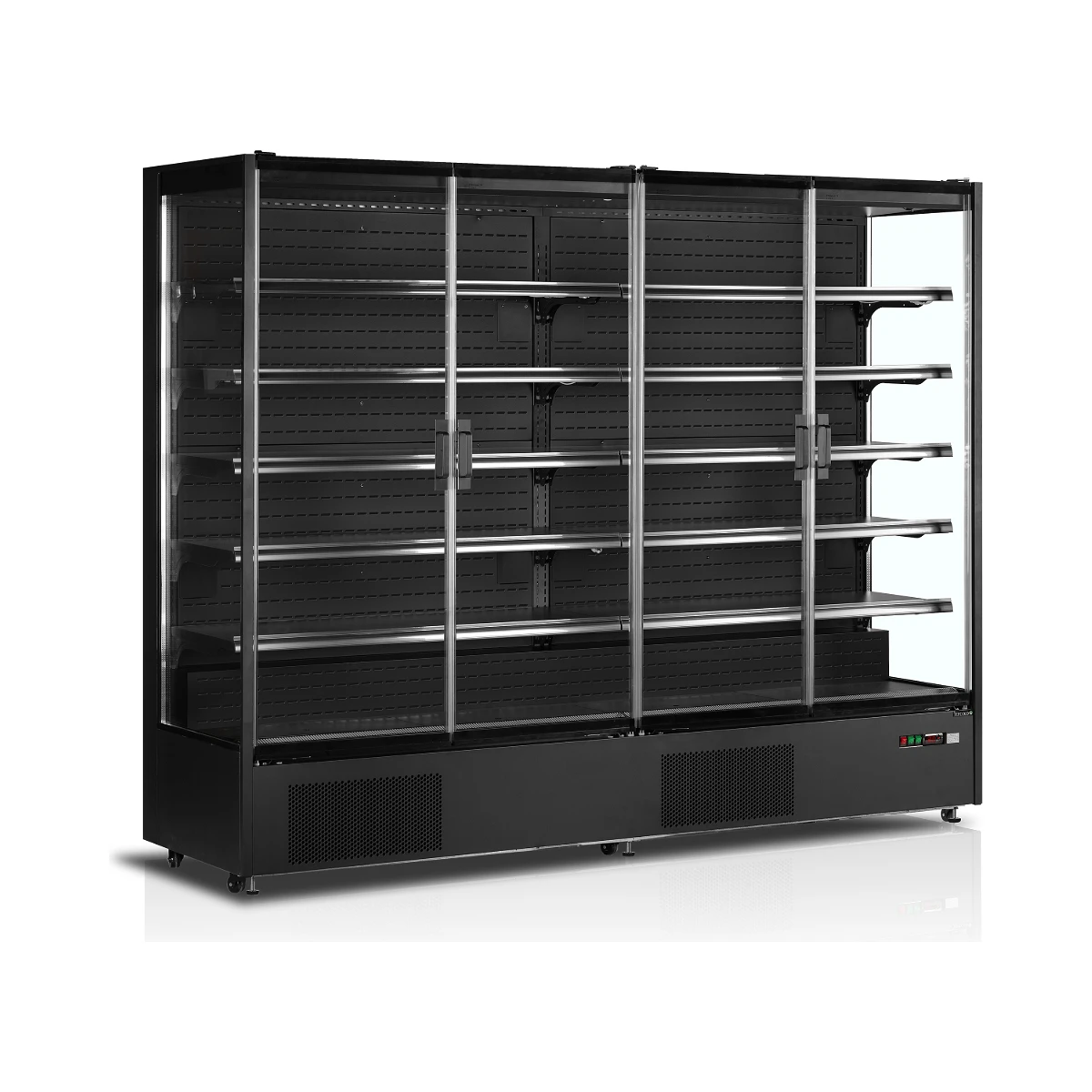 Multideck køler til supermarked PC2500B Tefcold, set forfra