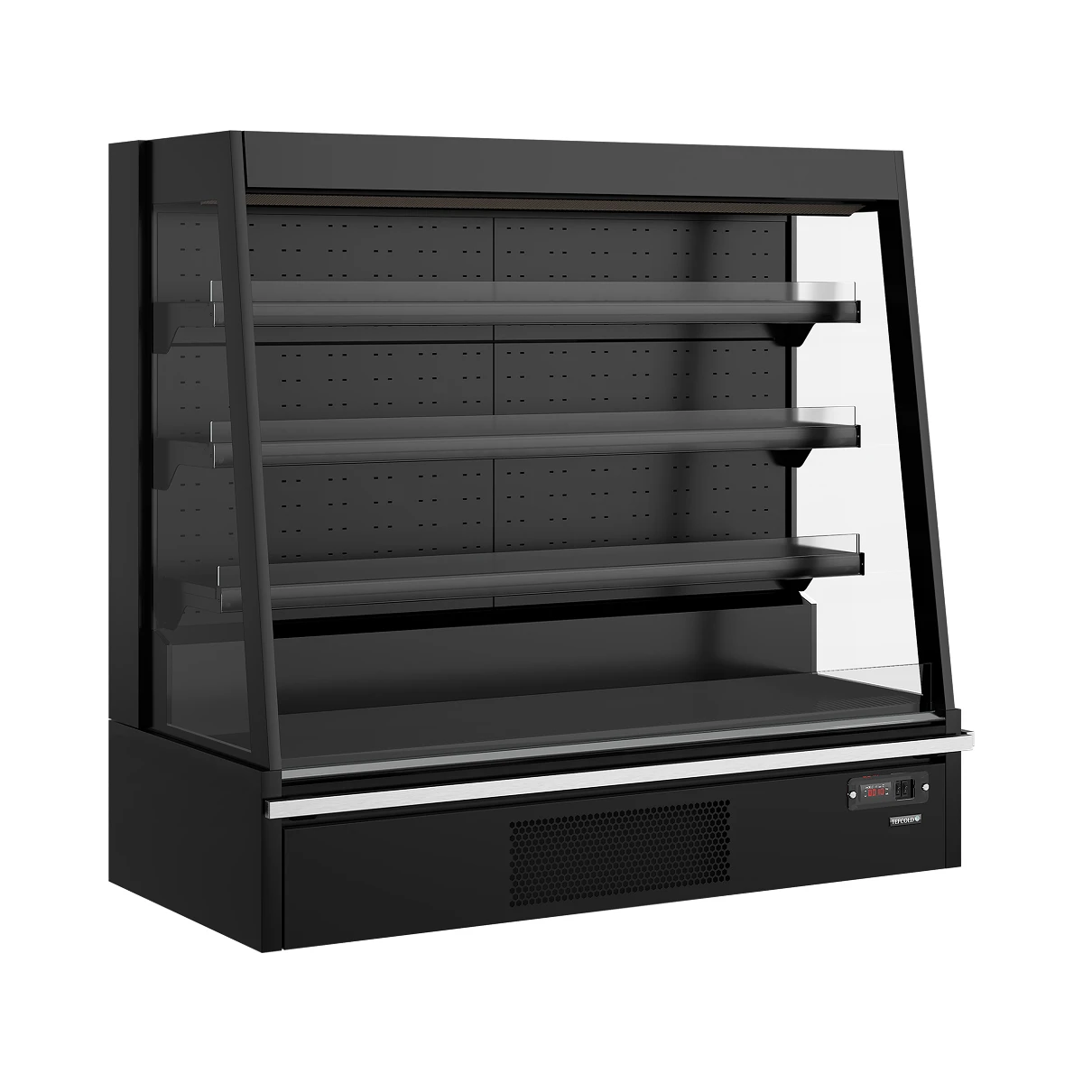 Multideck køler til supermarked galaxy+ GPL14 black HC Tefcold, set forfra