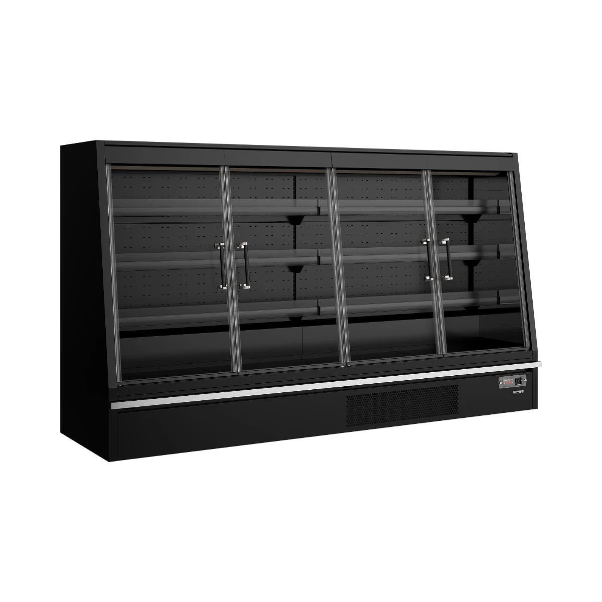 Multideck køler til supermarked galaxy+ GPL26FGD black Tefcold, set forfra