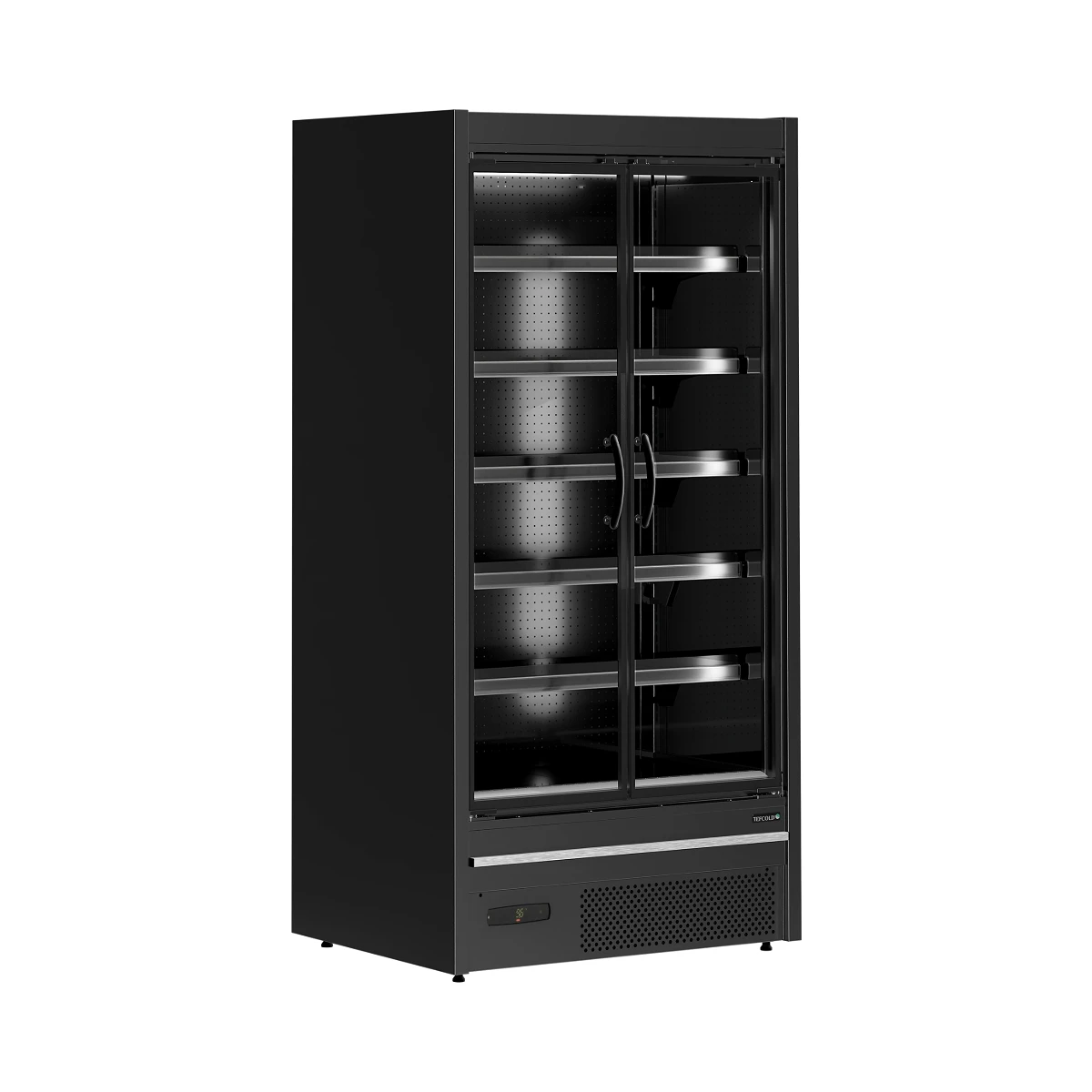 Multideck køler til supermarked MDCA937HB Tefcold, set forfra