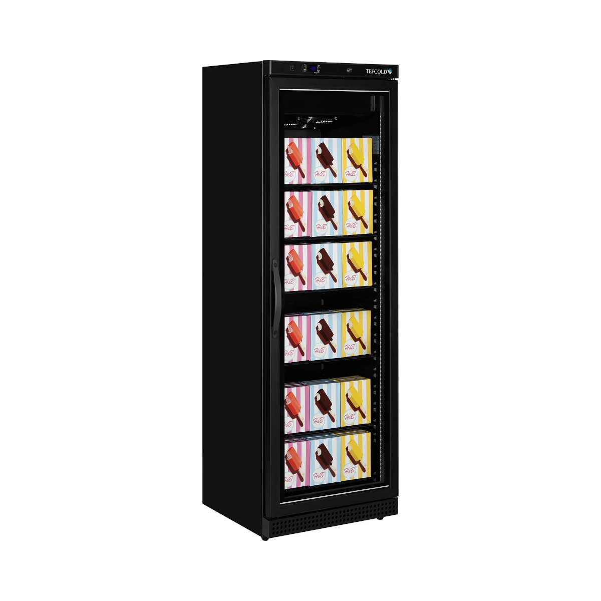 Displayfryser UF400VGB Tefcold, set forfra