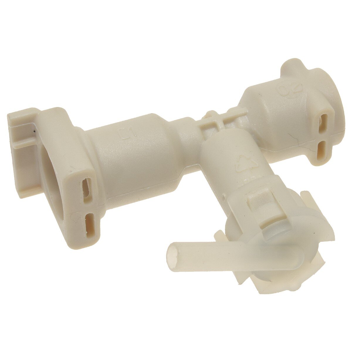 T-formet plastfitting til DeLonghi vandsystem