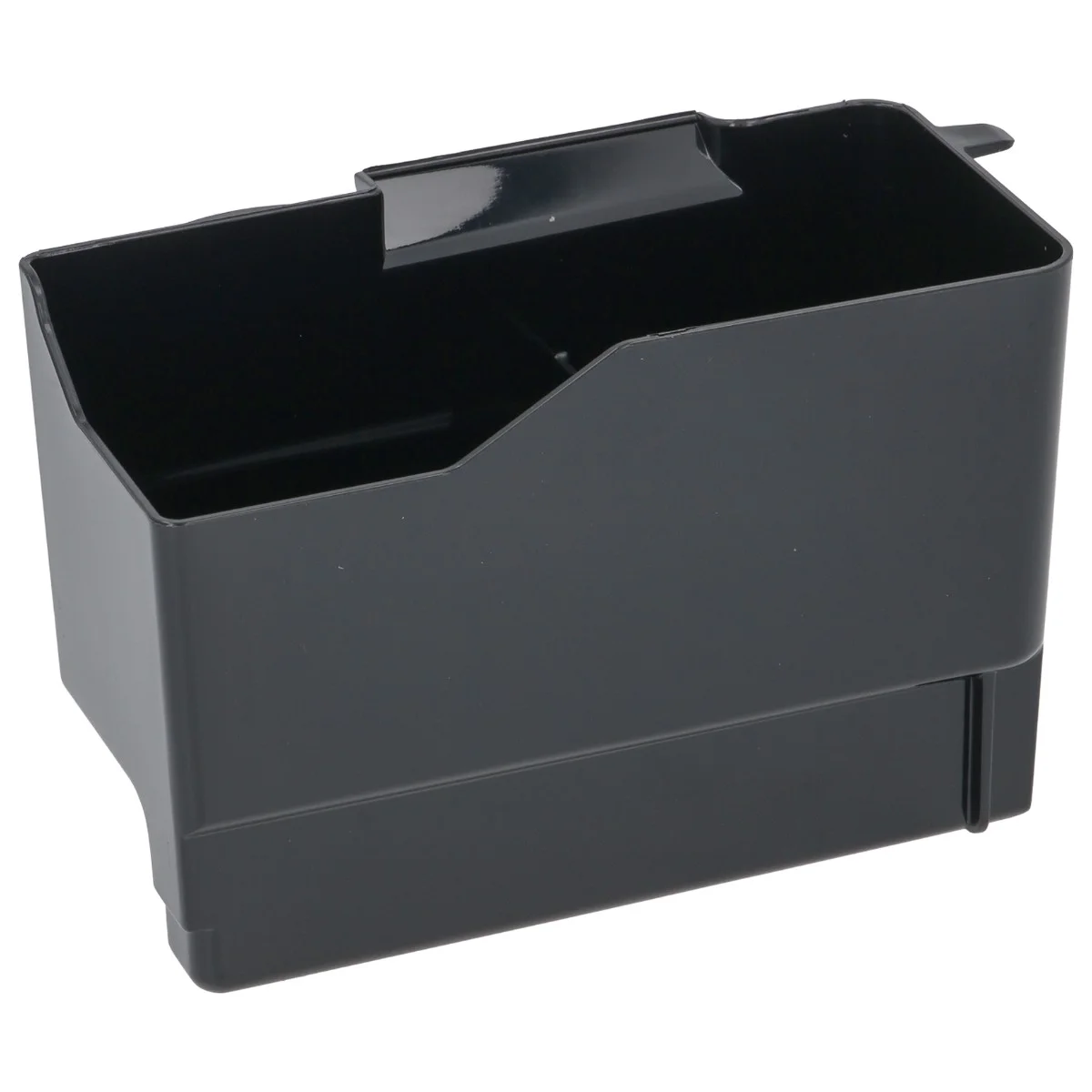 Sort kaffegrumsbeholder i plast til DeLonghi kaffemaskine