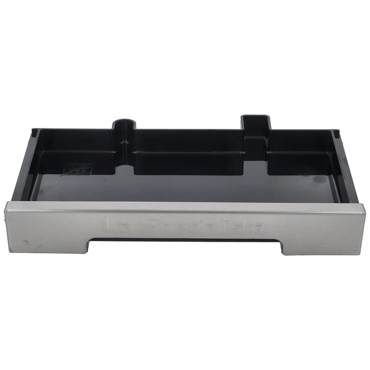 Sort drypbakke med rustfri front til DeLonghi La Specialista EC9335