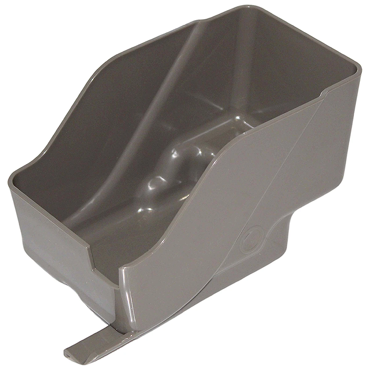 Brun kaffegrumsbeholder til DeLonghi ECAM450 set skråt forfra