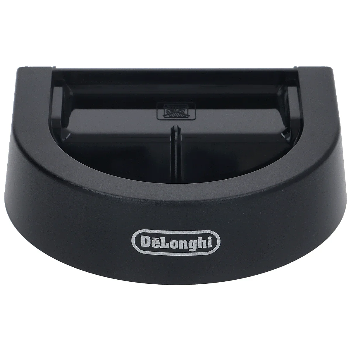 Sort drypbakke med DeLonghi-logo til Nespresso Citiz set forfra