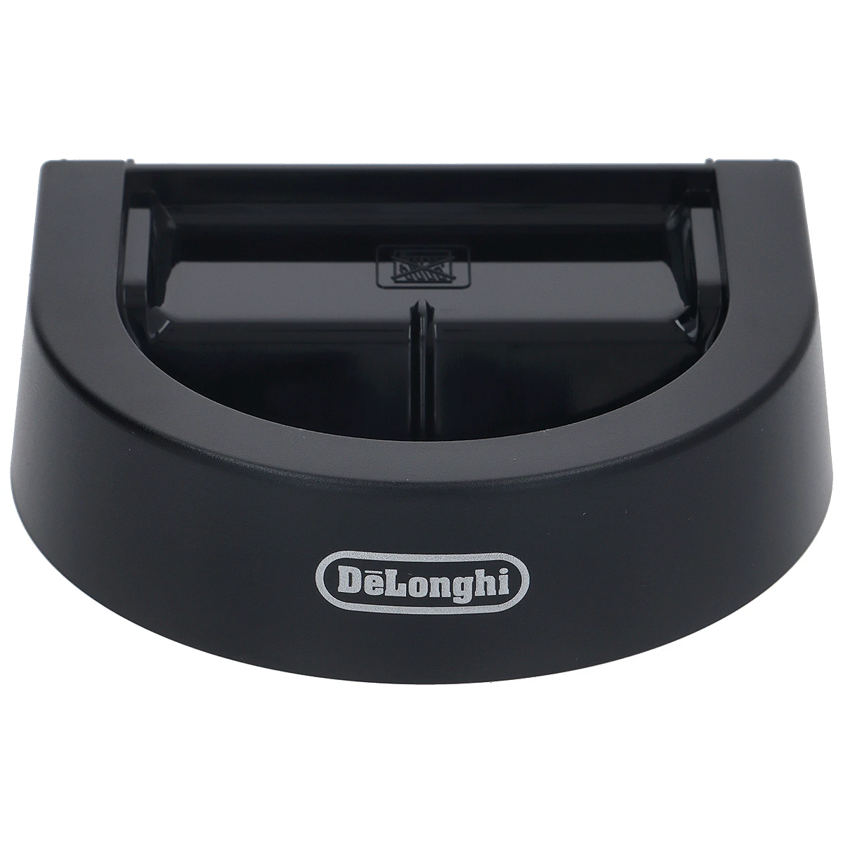 Sort drypbakke med DeLonghi-logo til Nespresso Citiz set forfra