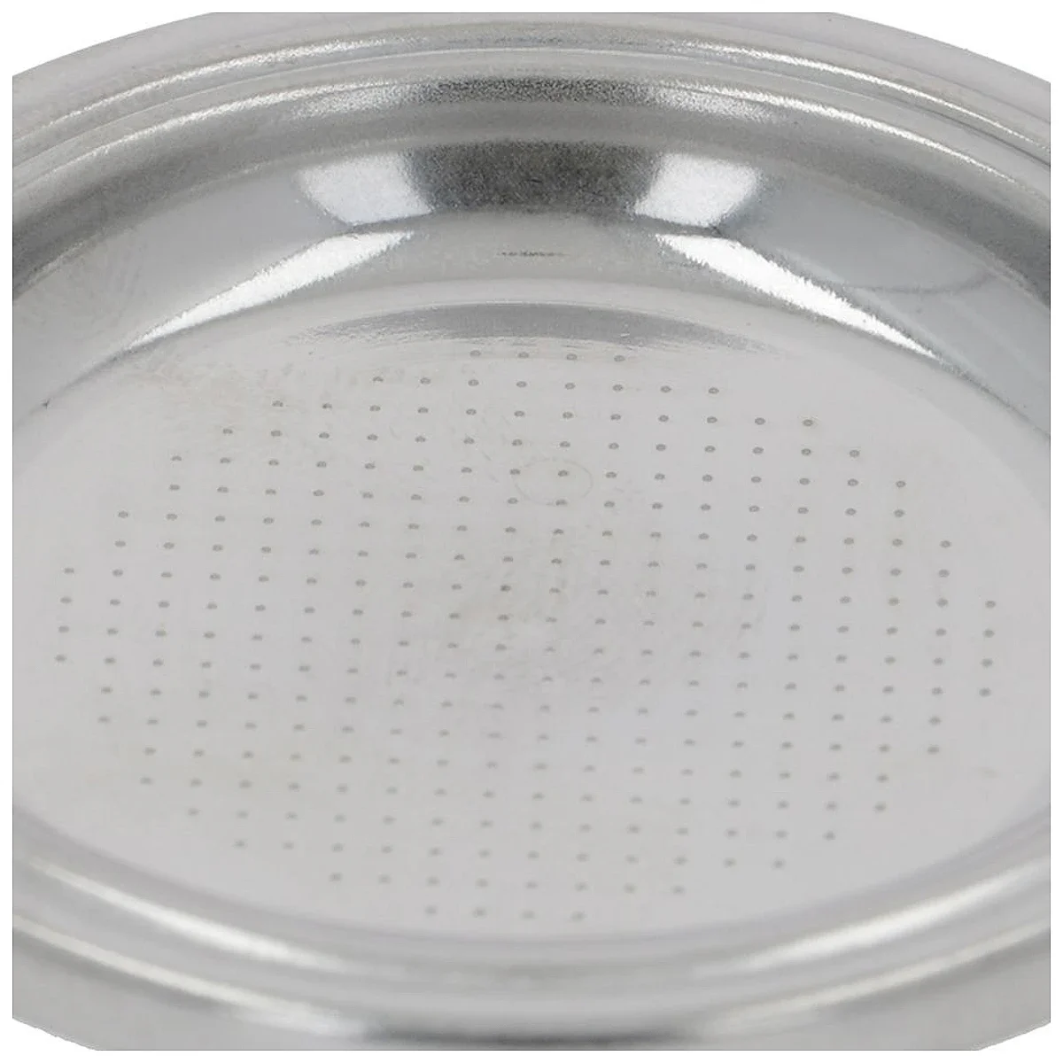 Perforeret bund i det rustfri pod-filter set ovenfra