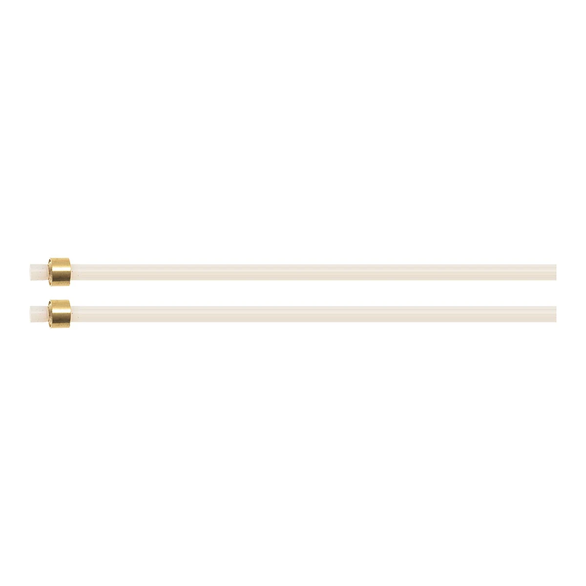To hvide PTFE-slanger 230 mm med messingfittings til DeLonghi