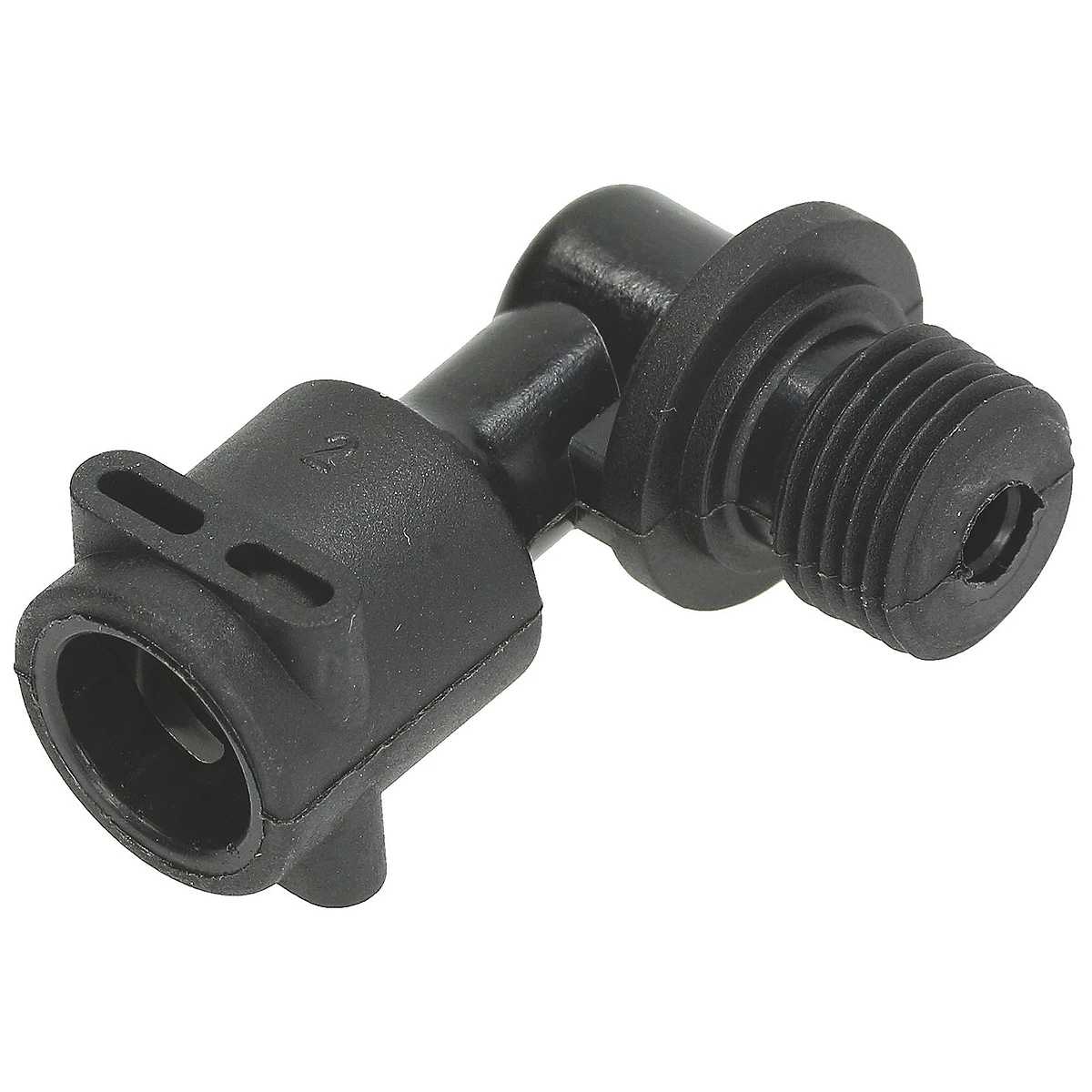 Sort vinkelfitting 1/8 tomme med 4 mm slangestuds, DeLonghi
