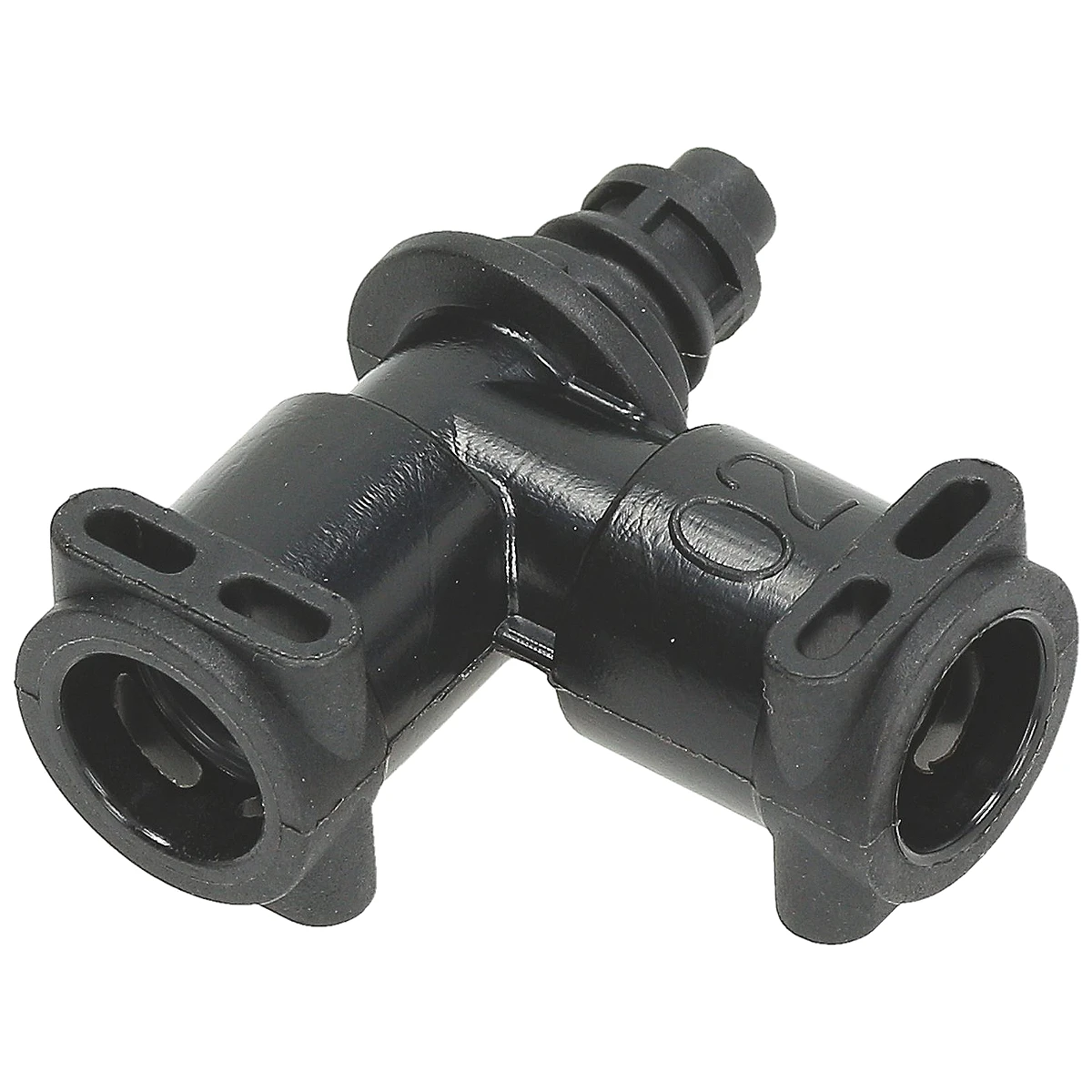 Sort T-fitting til 4 mm slanger i DeLonghi kaffemaskine