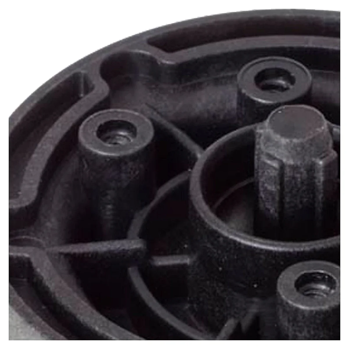 Nærbillede af pakningsholderens ribber og metalring, DeLonghi 5313267131