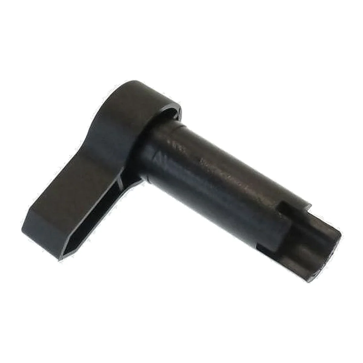 Sort vinklet del til DeLonghi 5313210961 set skråt forfra