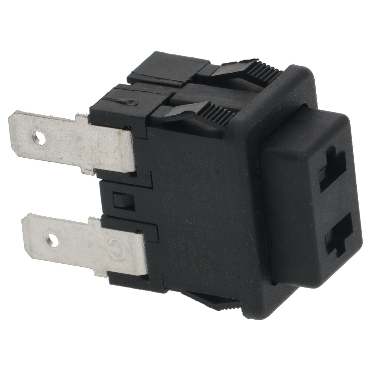 Sort 1-polet afbryder til DeLonghi 5128109300 med fladstik