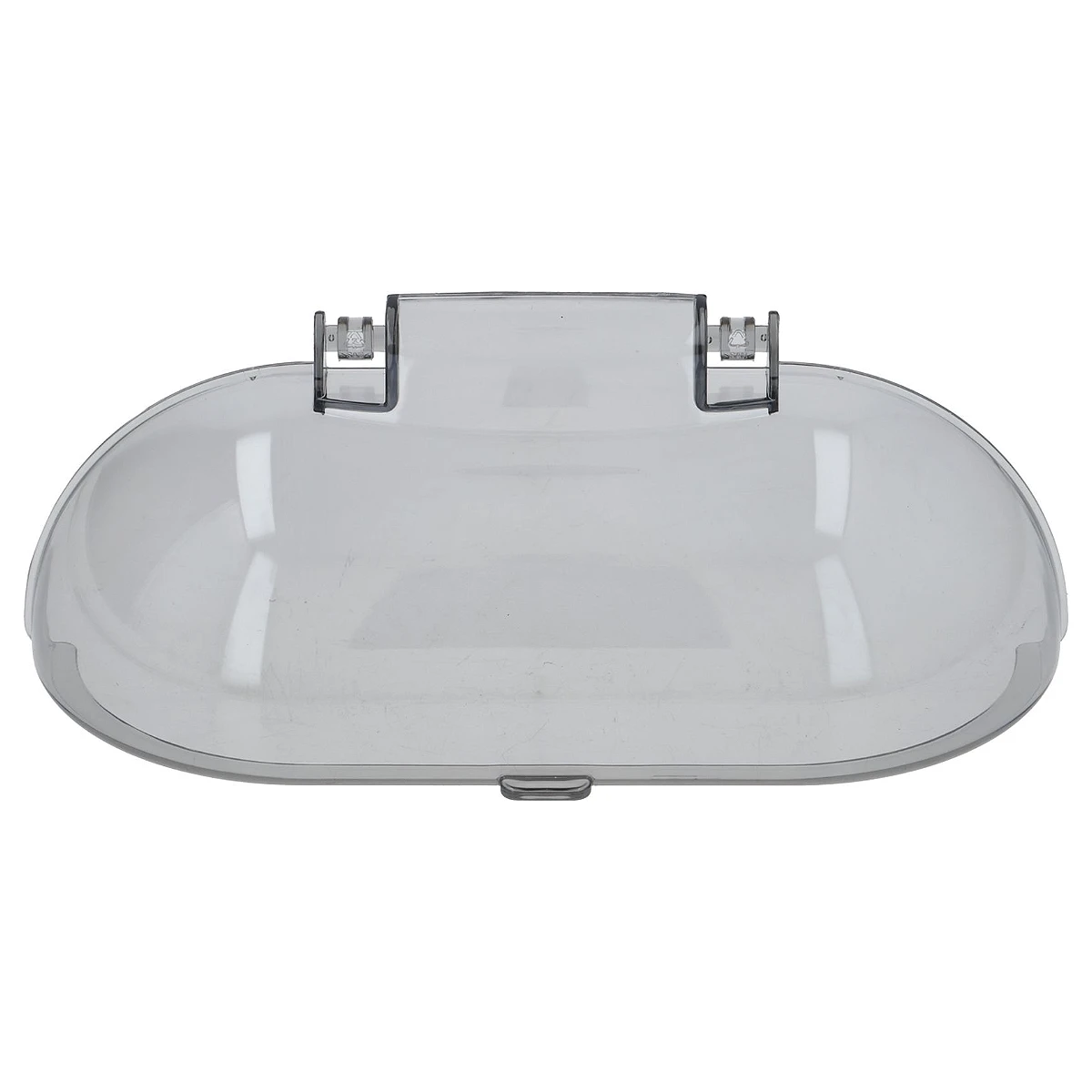 Røgfarvet vandtankslåg til DeLonghi 5313210111 set forfra