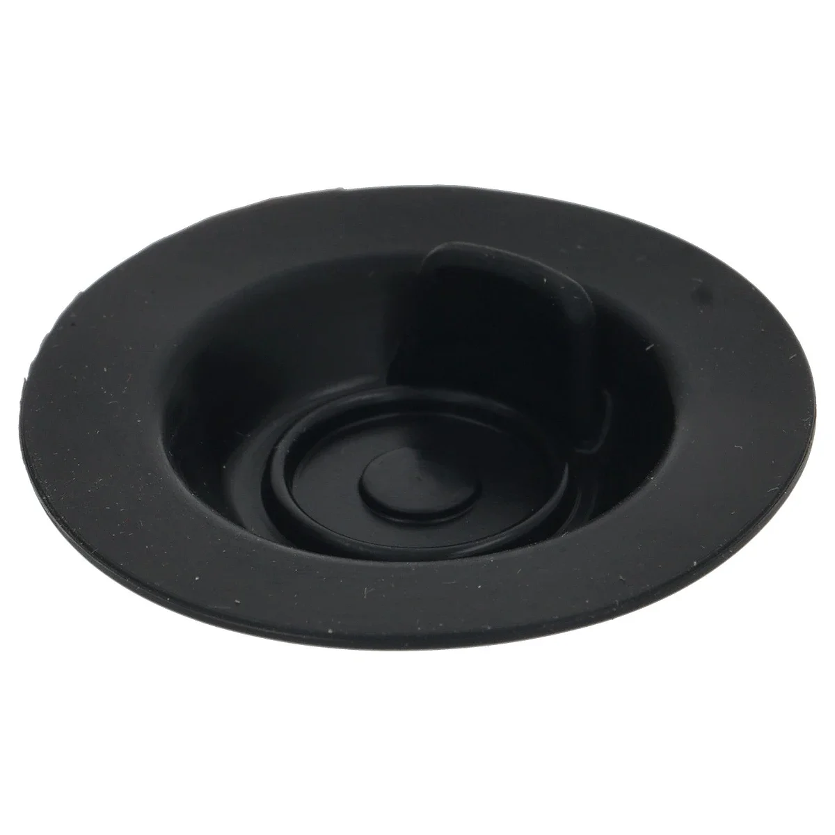 Sort blindfilter i gummi til DeLonghi AS00001634 set ovenfra