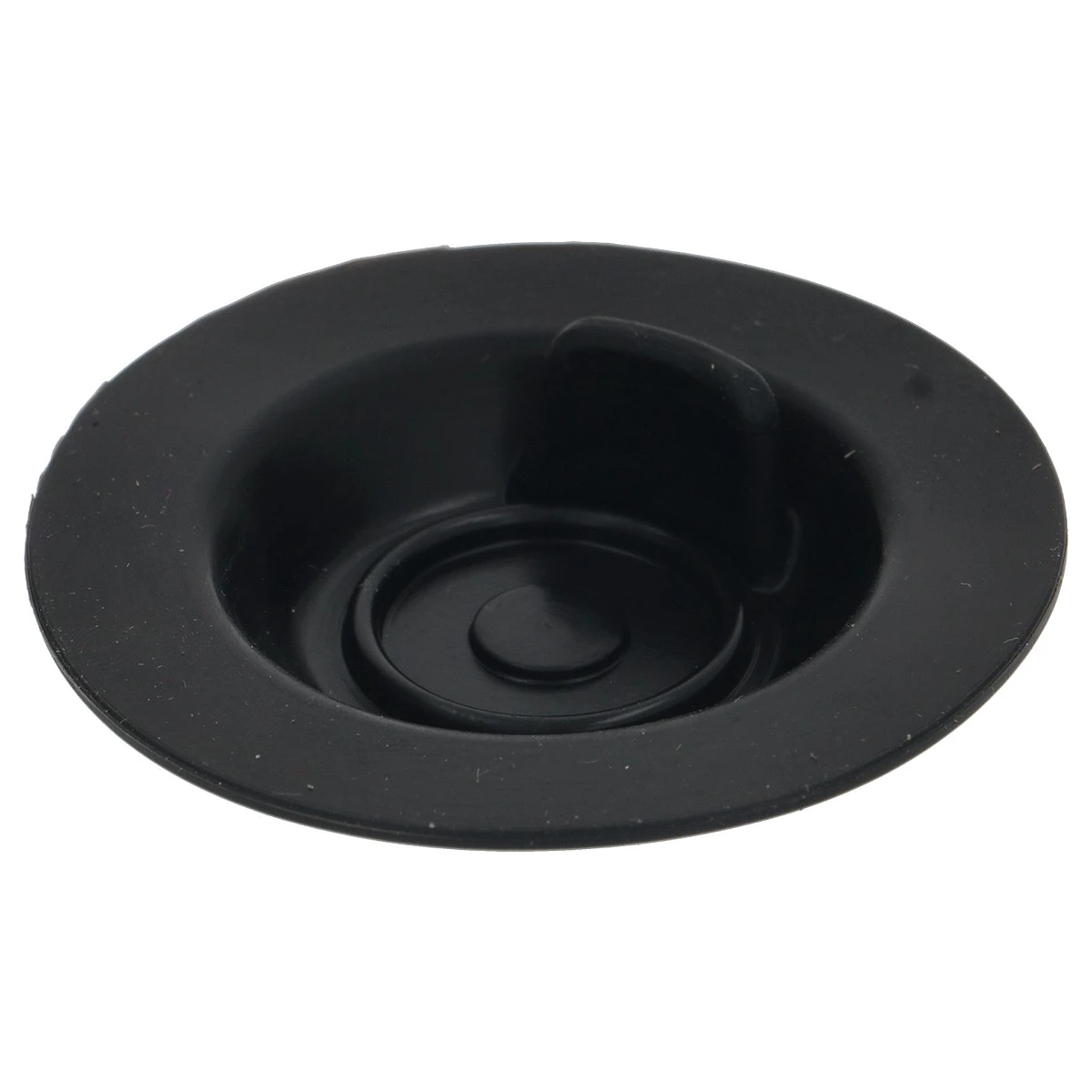 Sort blindfilter i gummi til DeLonghi AS00001634 set ovenfra
