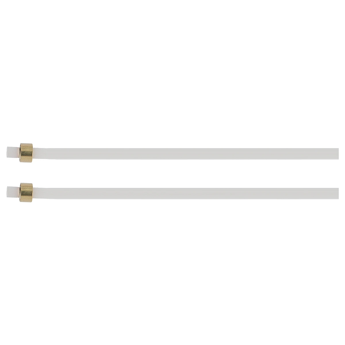 Hvid PTFE-slange 150 mm med messingbøsninger til DeLonghi