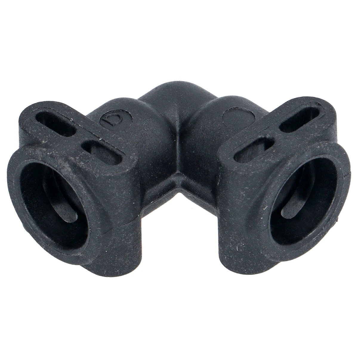 Sort vinkelfitting 90 grader til 4 mm slange, DeLonghi
