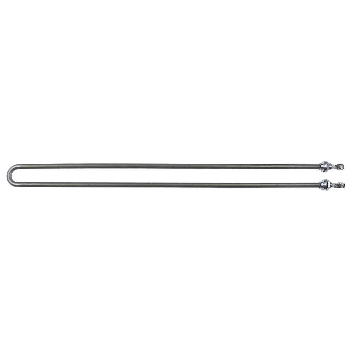 U-formet rustfrit varmelegeme 750W 230V set fra siden