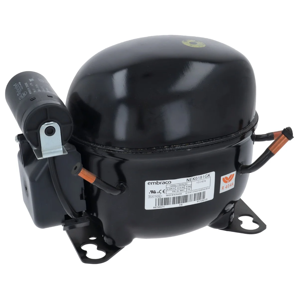 Embraco NEK6181GK-G-CSIR 115V 60HZ hermetisk kompressor til køleanlæg