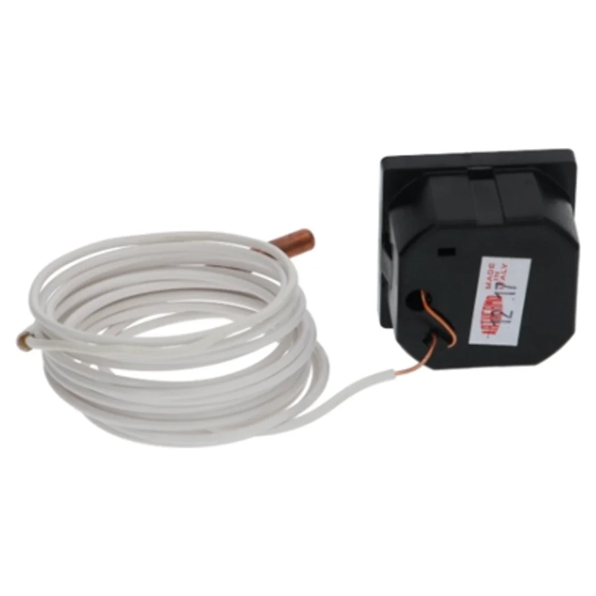 Kapillartermometer 0-120 °C set bagfra med oprullet kapillarrør og føler
