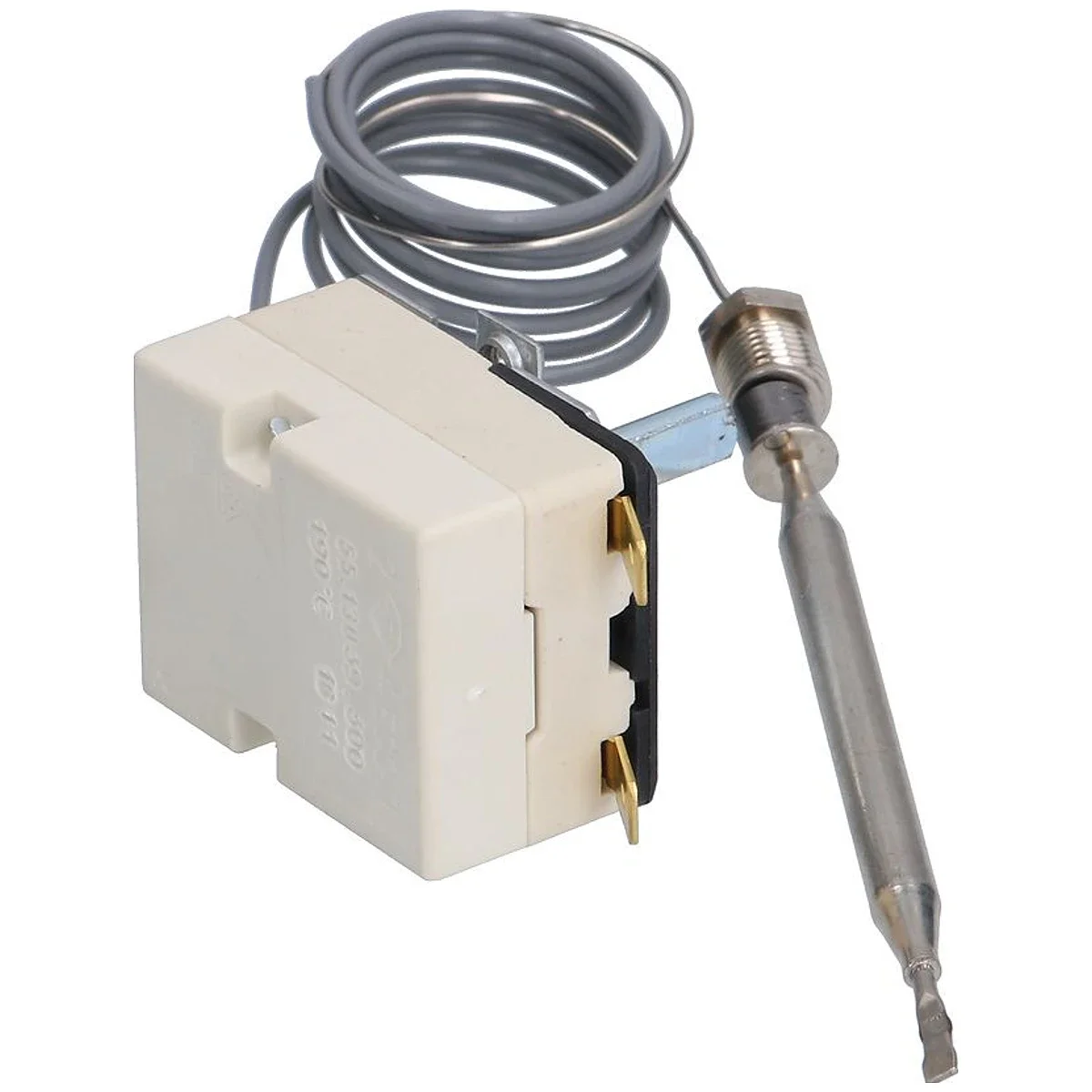 Termostat 95-190 °C set forfra med monteringsplade