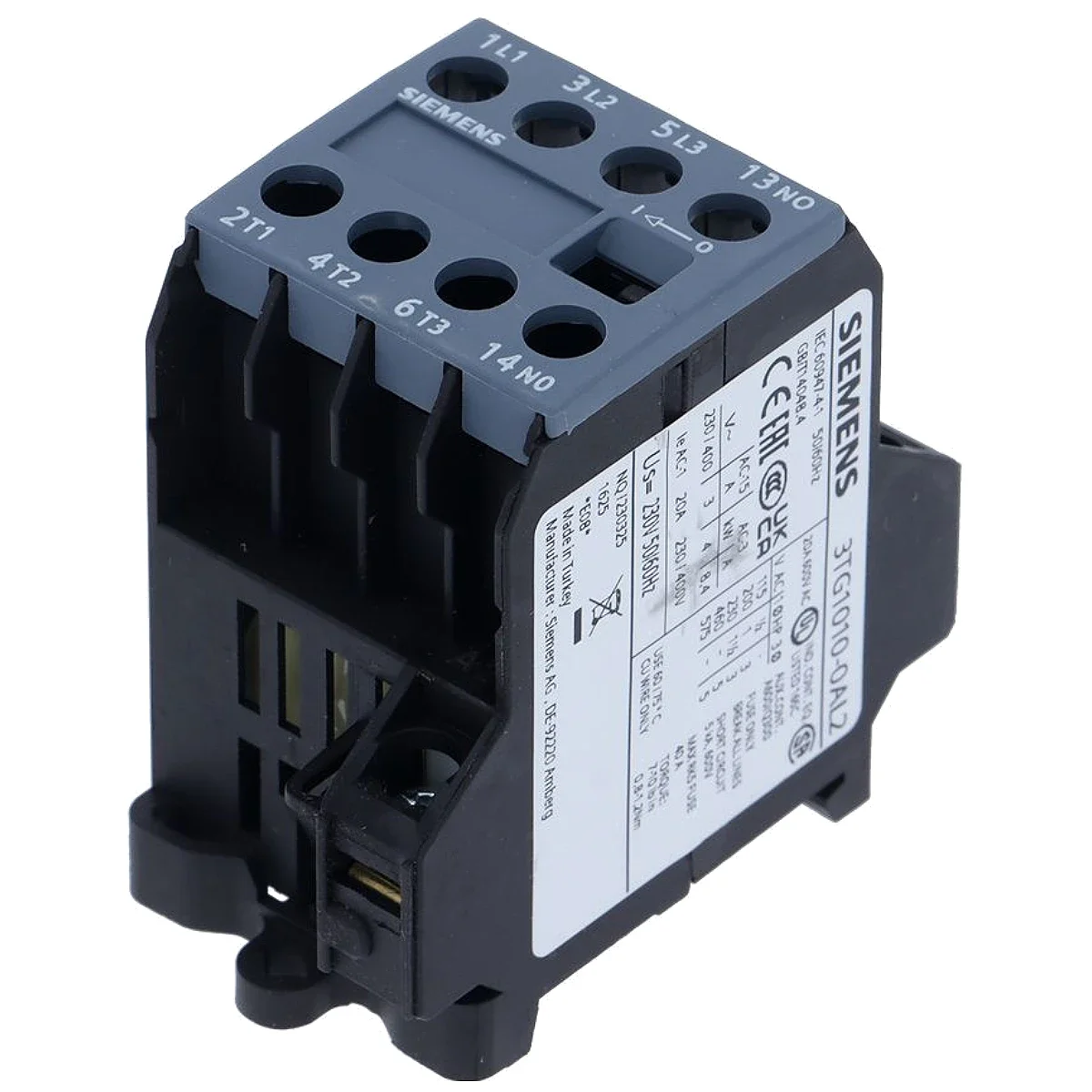 Siemens minikontaktor 3TG1010-0AL2 set skråt forfra