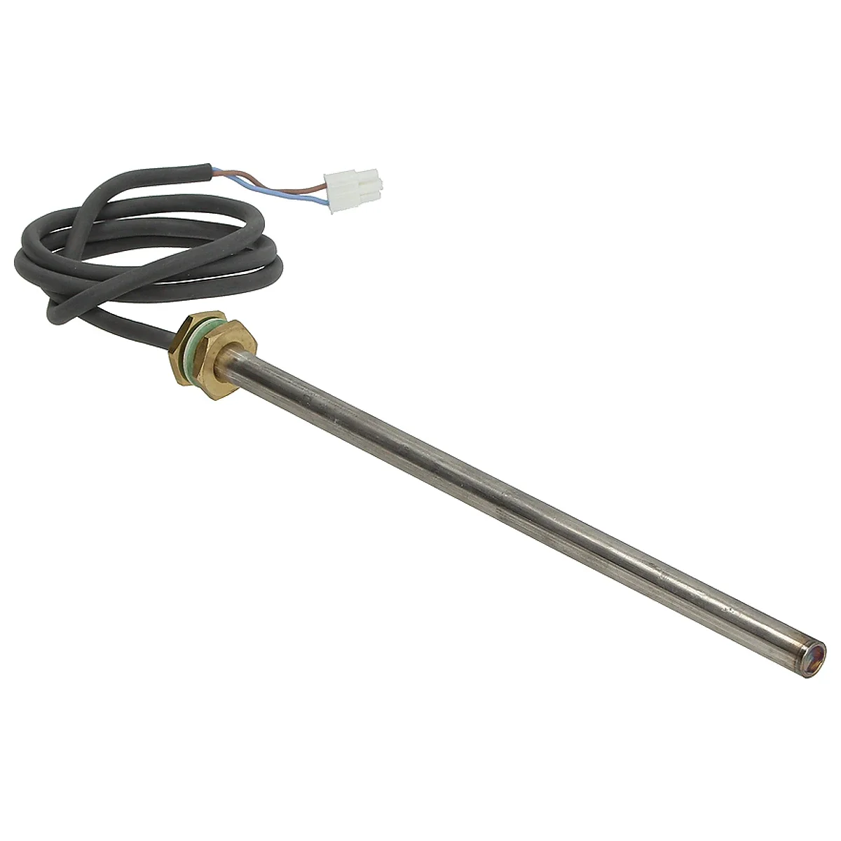 Fordampervarmelegeme 400 W set skråt forfra med kabel og AMP-stik