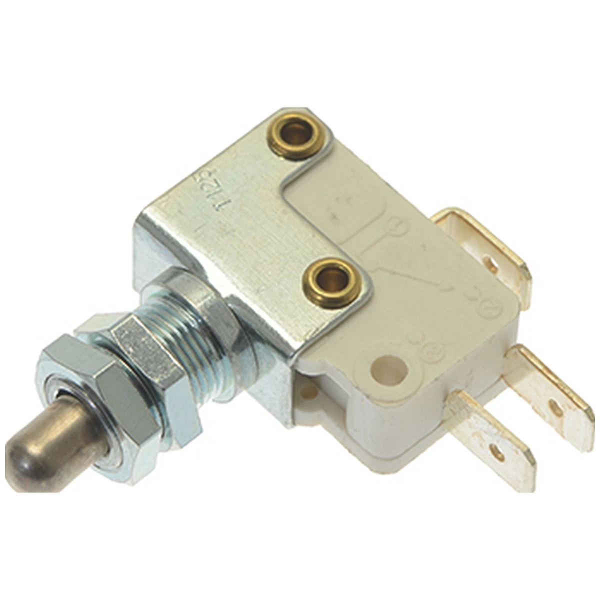 Microswitch Bitron 16A 250V med gevindbøsning og fladstiksben