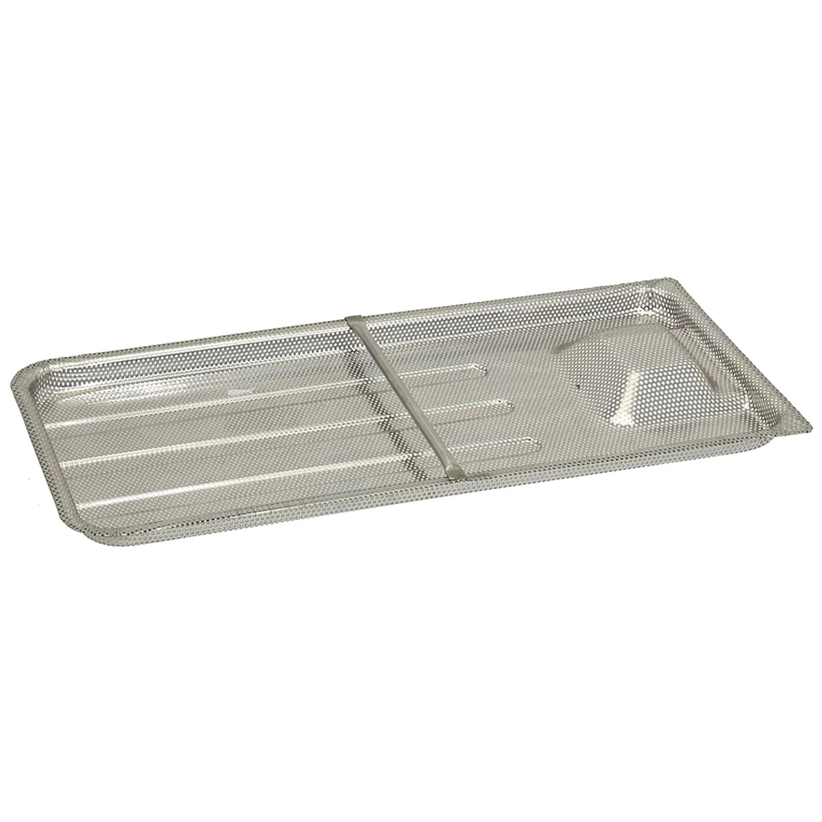 Rustfri filterrist 480 x 228 mm til opvaskemaskine set skråt ovenfra