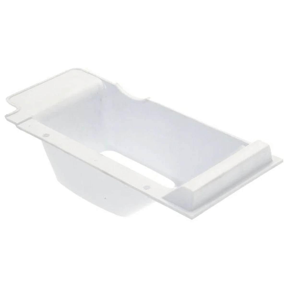 Stor hvid plasttragt til pizzadejmaskine OEM BM2-AS, 310x140 mm