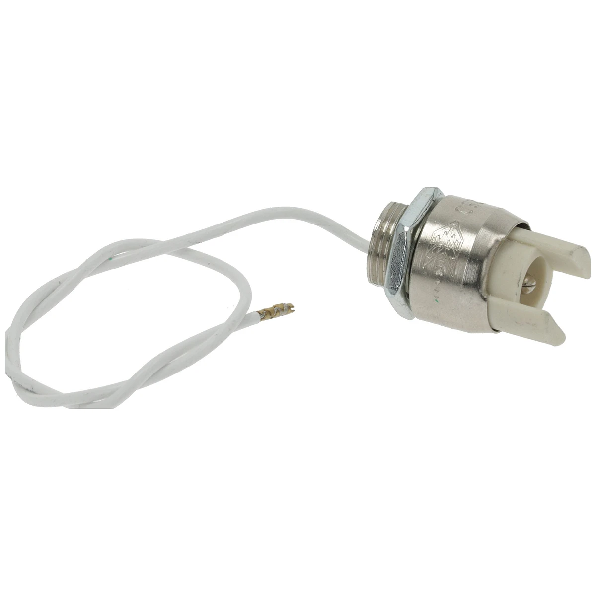 Lampefatning R7s 6A 250V med hvide silikoneledninger
