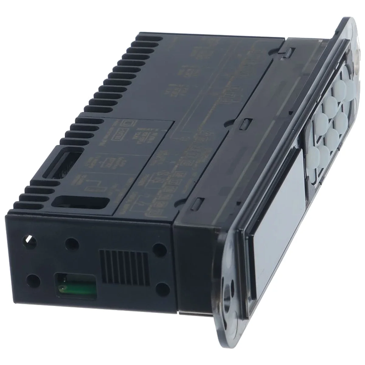 Sort elektronisk kontrolpanel set ovenfra