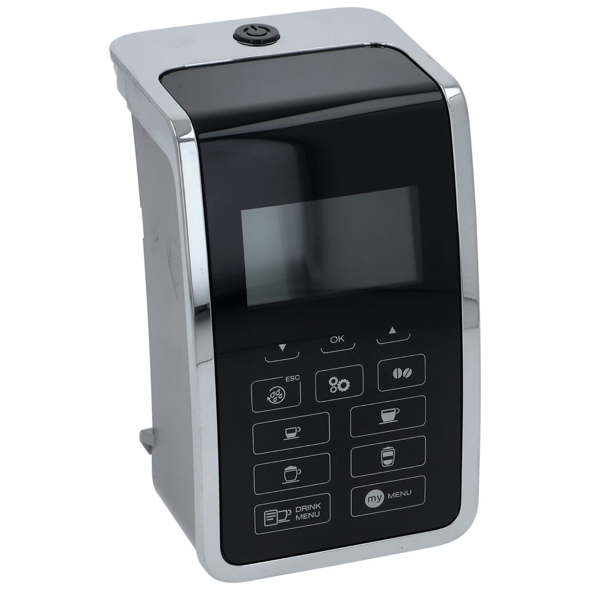 DeLonghi betjeningspanel i sølv med touch-display til ECAM350.55 set forfra