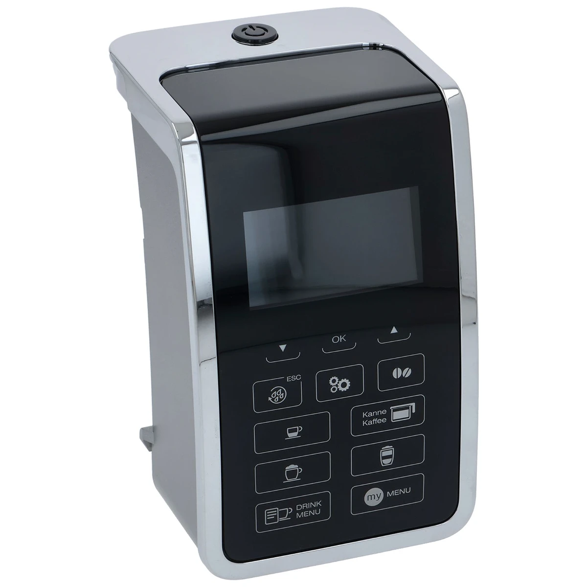DeLonghi betjeningspanel i sølv med touch-display til ECAM35257 set forfra