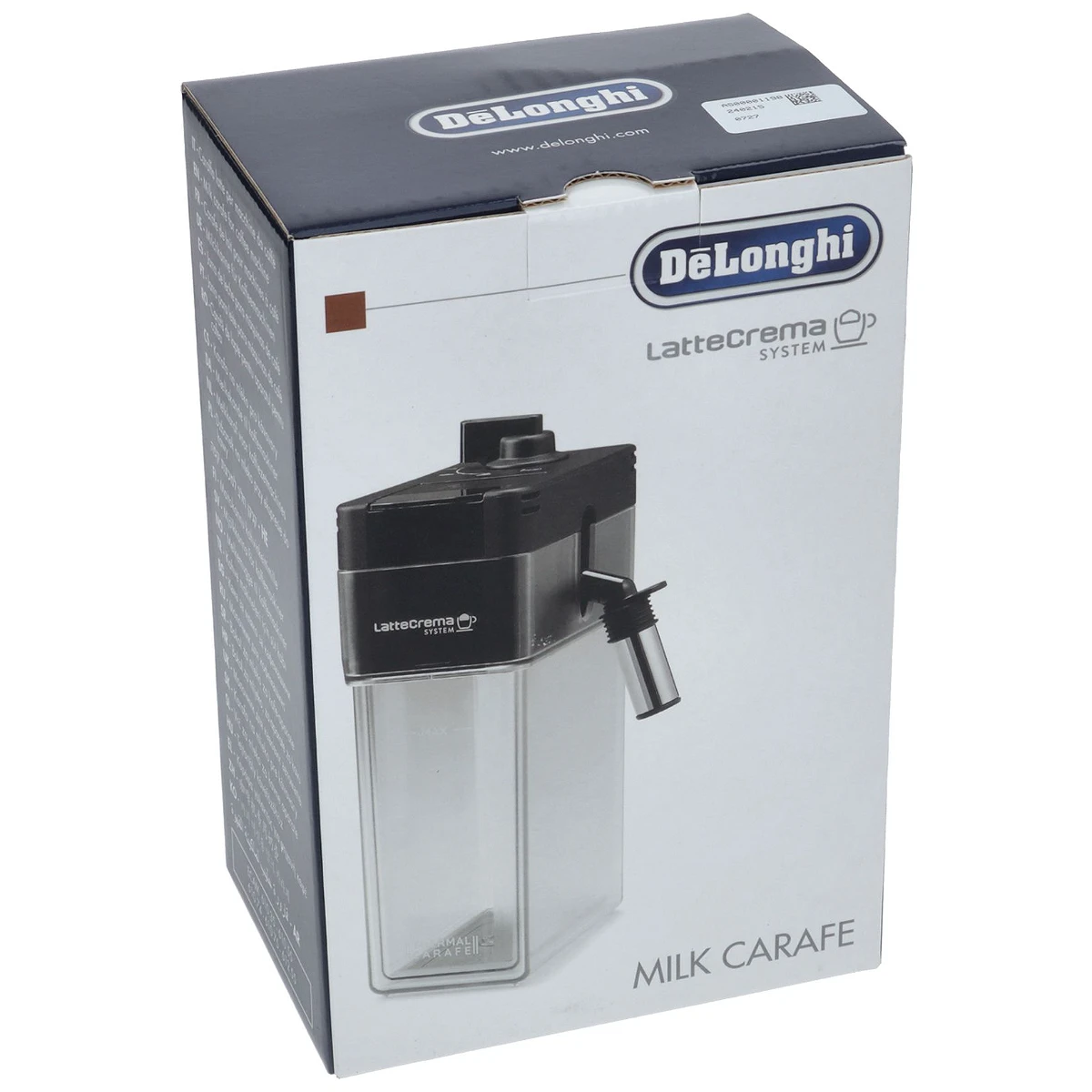 DeLonghi mælkekande i original emballage med produktbillede på æsken